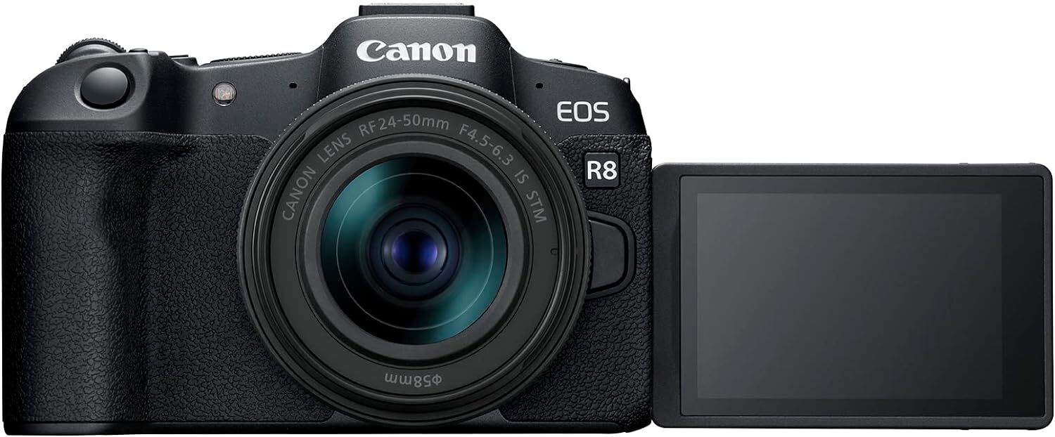 Canon+EOS+R8+24.2+MP+Mirrorless+Camera+-+Black+%28Kit+with+RF+24-50mm+f ...
