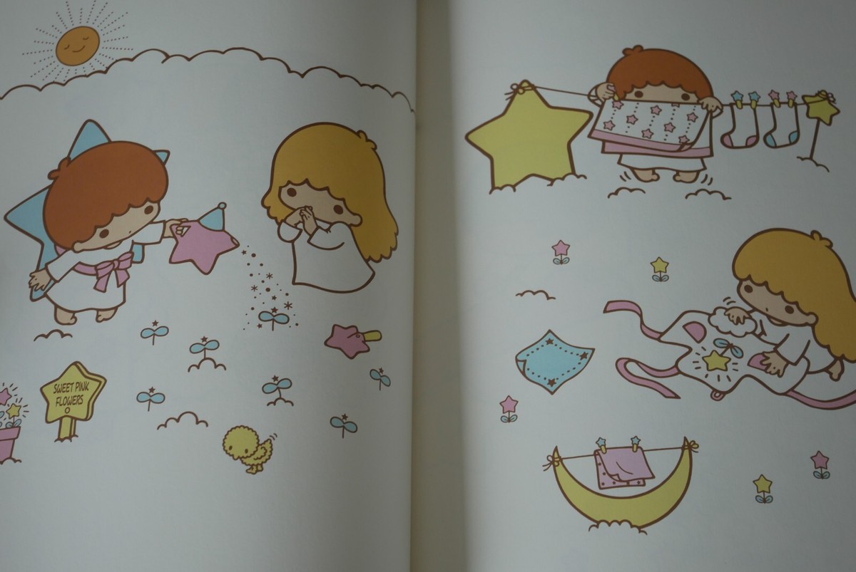 Little Twin Stars ART BOOK : 40th Anniv… Little Twin Stars 40th Anniversary Art Book - from JAPAN | eBay