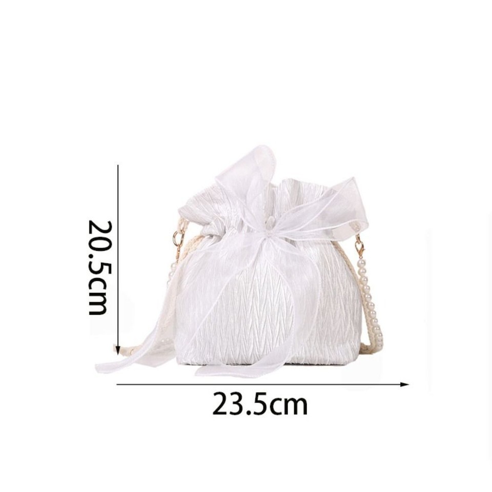 Bucket Bags Lace Handbag Drawstring Shoulder Bags Shoulder Small Bags