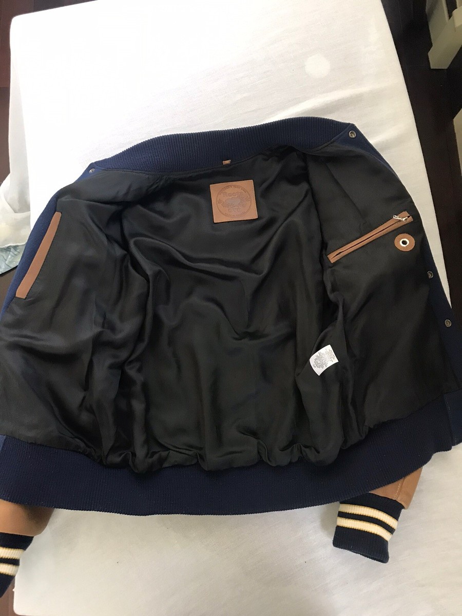 OVO x Roots 2015 Navy Brown Varsity Jacket 1/30 MADE OVO x Roots 2015 Navy Brown Varsity Jacket 1/30 MADE