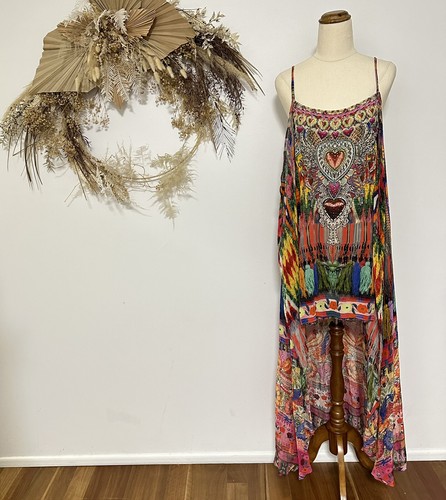 Camilla Franks Tassel Me Chiapas Dress Overlay Floral Embellished Silk Size 3 - Picture 10 of 18