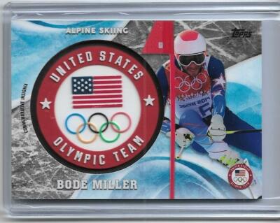 RARE 2018 TOPPS OLYMPICS BODE MILLER INSIGNIA CARD /50 ~ ALPINE SKIING GREAT