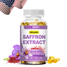 Saffron Extract 120 Capsules - 88.5mg Stress Relief & Mood Support Antioxidant