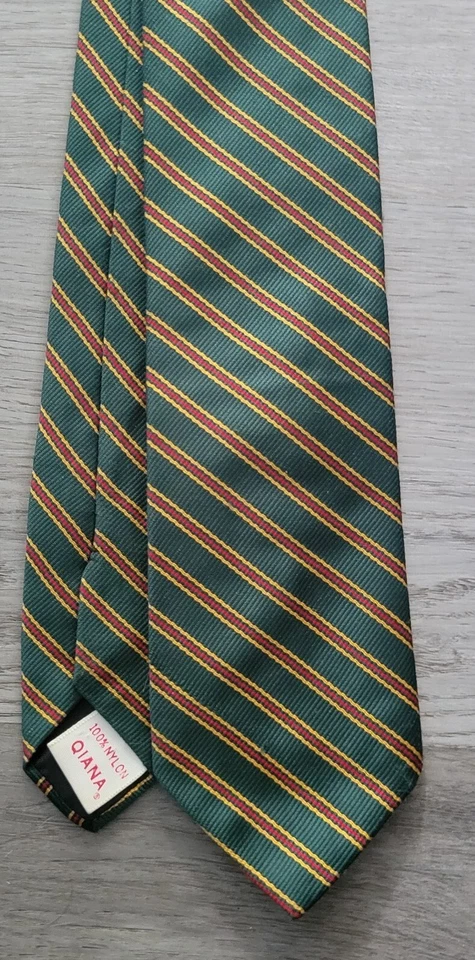 Corbata Burlington Gent para hombre de colección verde dorado rojo a rayas Foto 4 de 4