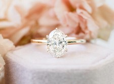 Diamond Engagement Ring 3 Carat Oval Solitaire E VS1 IGI Certified 3ct Lab Grown