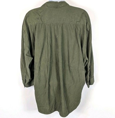 Long Sleeve Shirt Top Cuff Blouse Satin 