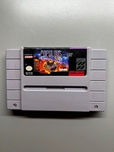 Populous Super Nintendo SNES Tested FREE SHIPPING