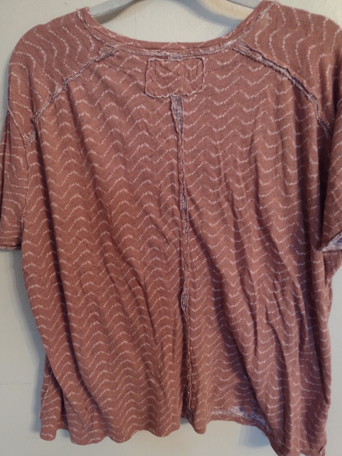 We the Free People Rust Patterned Pullover Top Te… - image 2
