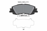 Bremsscheiben-BremsbeläGe-Kit Textar 2679101 FüR Oe 04465K0020