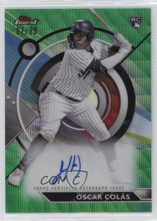 2023 Finest Green Wave Refractor 67/99 Oscar Colas Colás Rookie Auto RC 0g4