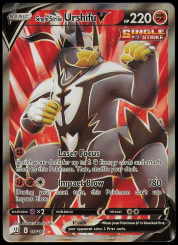 SINGLE STRIKE URSHIFU V 150/163 - BATTLE STYLES - LP/NM - POKEMON - HOLO