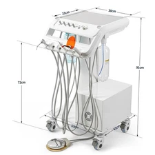 Portable Dental Mobile Delivery Unit Cart Treatment System Compressor Air 4 Hole