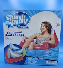 Bestway Splash and Play Chillwave Pool Lounge Inflatable Float Chair 29x32 In