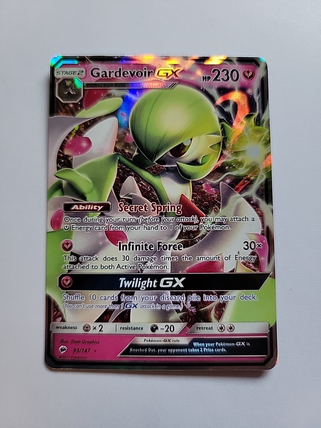 Pokémon TCG Gardevoir GX Burning Shadows 93/147 Holo Ultra Rare