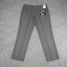 Haggar Pants Mens 38x30 Gray Premium Comfort Dress Slim Stretch Wrinkle Free NWT