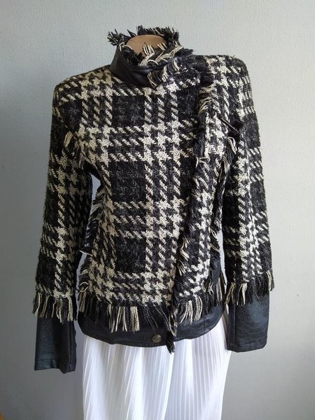 Women American Vintage Jacket Black Faux Leather