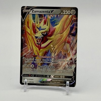 Pokemon TCG Zamazenta V 139/202 Sword and Shield Ultra Rare NM