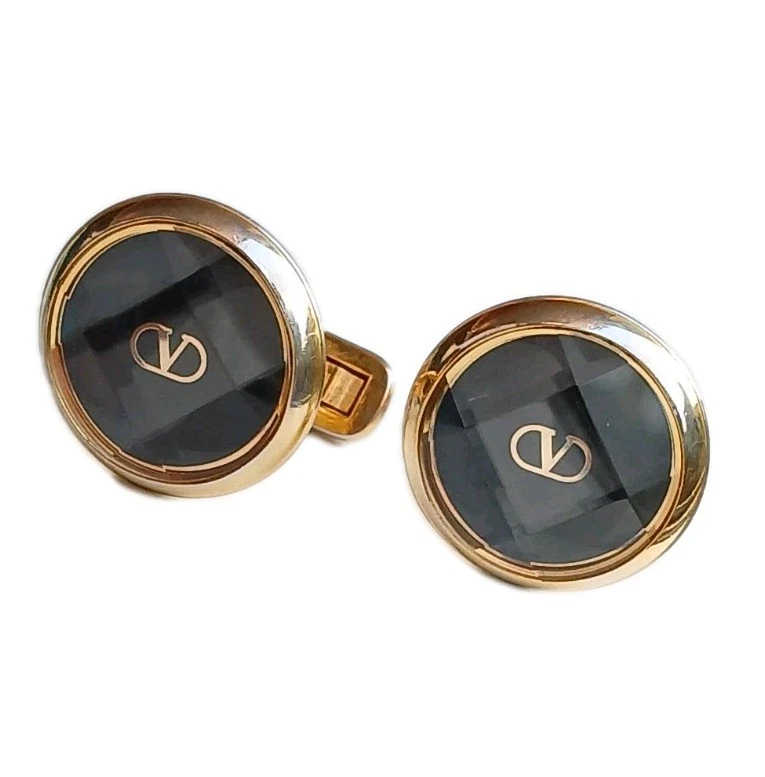 Gemelli Da Uomo Vintage In Acciaio Con Strass, Forma Quadrata, Colore Argento E Nero, 1 Paio - Foto 3