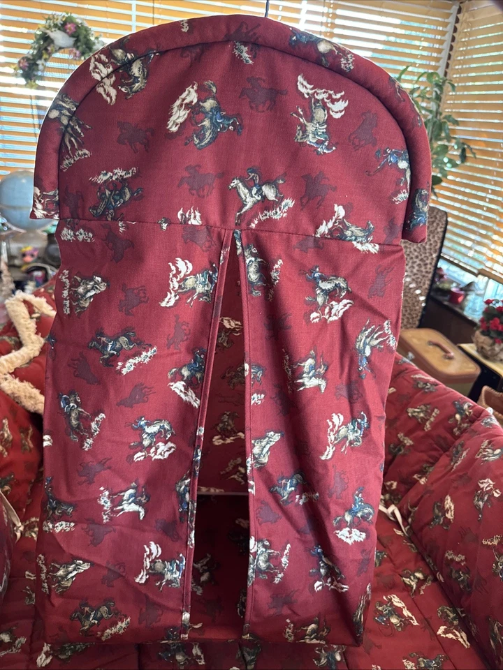 西部牛仔印第安马宝宝儿童房床上用品婴儿床套装枕头 6 件 1463 — 第 4/4 张图片