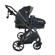 2 In 1 Baby Stroller Reversible Bassinet Shock Absorbing Big Wheel Infant Pram