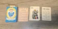 VINTAGE WHITMAN 1950  s OLD MAID CARD Game Complete Rip In Box