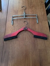 2 vintage travel clothes hangers foldable