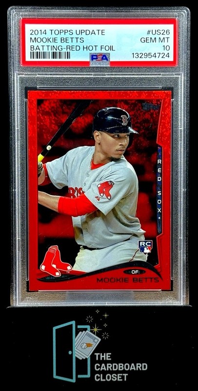 Mookie Betts 2014 Topps Update Red Hot Foil RC PSA 10 Red Sox
