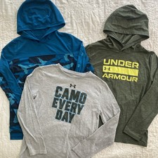 Lot of 3 - Youth UA Under Armour Long Sleeve Shirts, Medium, YMD