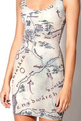 Black Milk Clothing The Lord Of The Rings Map Bodycon Dress Size M Middle Earth