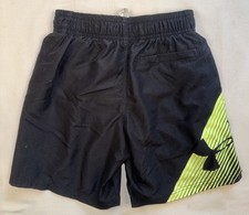 Under Armour Boys Swim Shorts Trunks Lined Black With Neon Accent Toddler Size 5