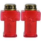 2 Count Wax Led Candles Flameless Devotional Memorial for Deceased