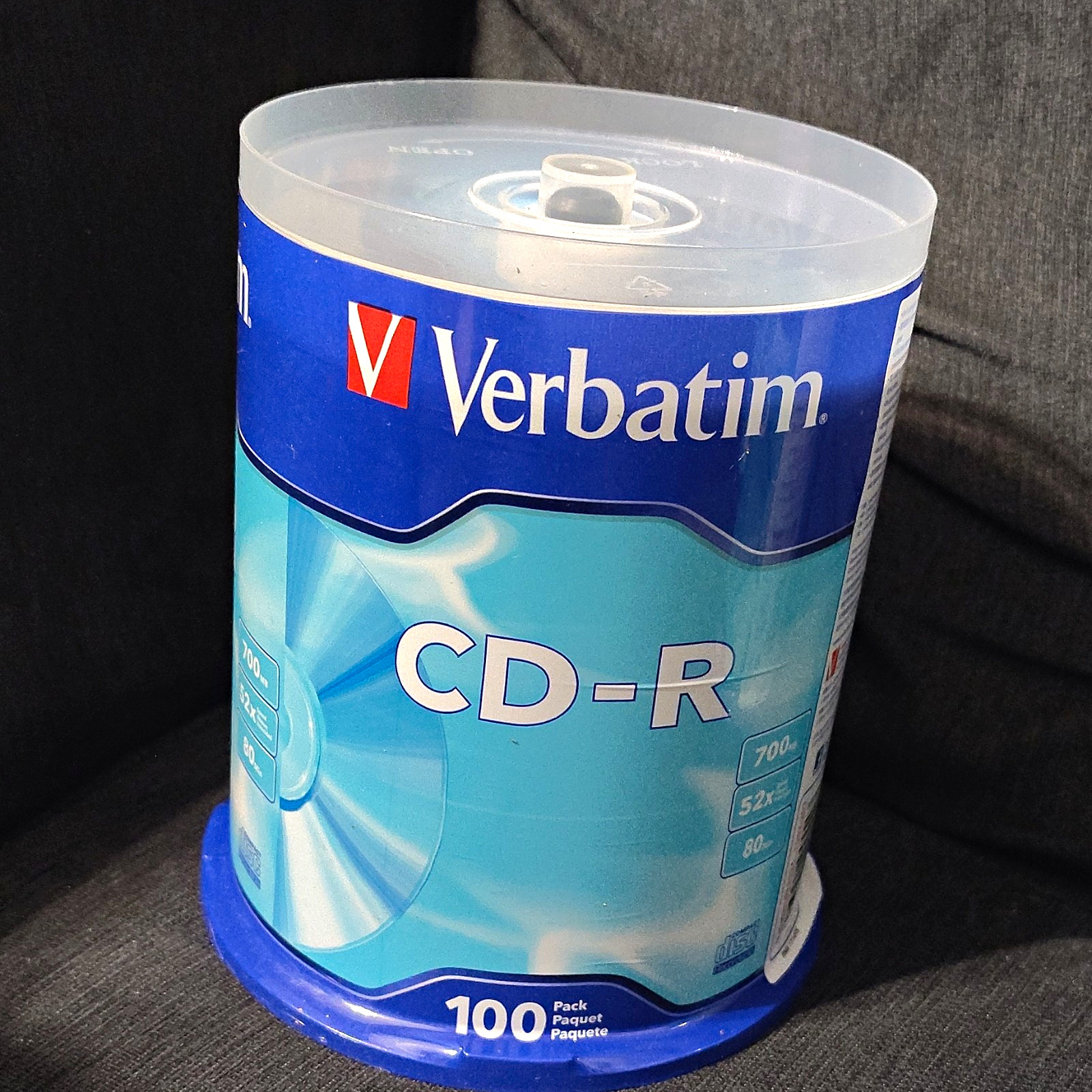 Verbatim CD-R Recordable Discs 700MB 52x 80 Min 100-Pack Spindle
