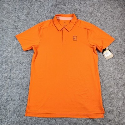 Nike Court Advantage Men's S  Dri-FIT Tennis Polo Orange FZ6907-819