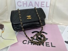CHANEL Matelass  Single Flap Chain Shoulder Bag Lambskin Leather Vintage JPN 254
