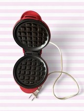 MINI Red waffle maker with black waffle grid ...