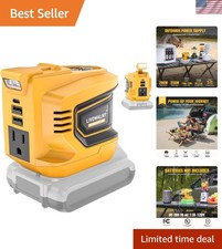 200W Power Inverter - DC 20V to AC 110V for Dewalt Batteries with USB Ports