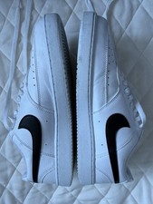 Nike Court Vision Low Next Nature Sneakers White Black  Mens Size 9