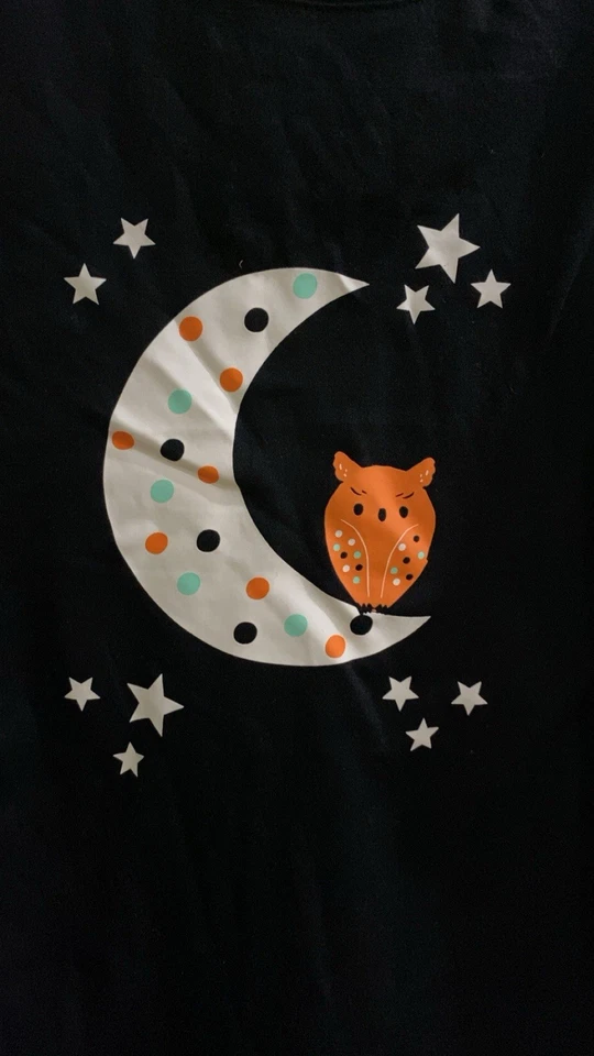 JUEGO DE PIJAMA HALLOWEEN GATO & JACK NIÑAS 2 PIEZAS BÚHO/LUNA NUEVO CON ETIQUETAS Foto 4 de 4