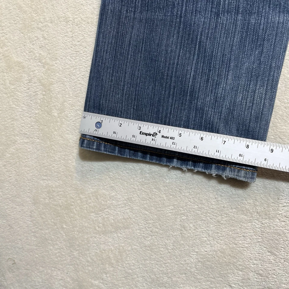 复古 Imperial Junkie 牛仔裤男式 36x33 Selvedge 牛仔刺绣宽松 Y2K — 第 4/4 张图片