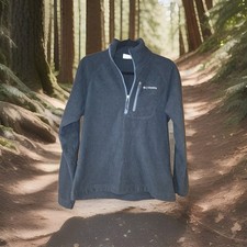 EUC Columbia Fast Trek III Half Zip Fleece Collegiate Black Sz Small