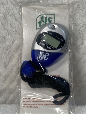 Vintage Tic Tac Watch Sports Timer Prize Premium 39'' CORD NEW Blue
