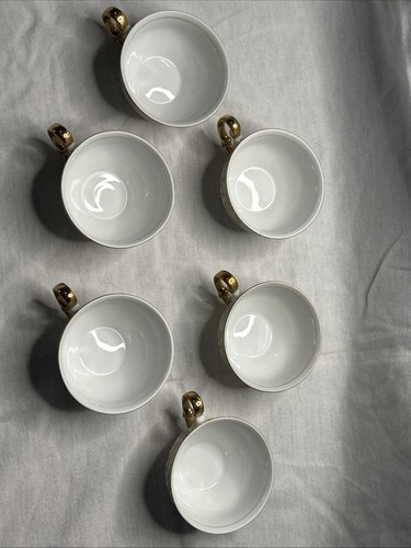 fine seyei china nagoya japan #1030 GLD Trim Teacups Set Of 6 No Saucers New - Picture 3 of 4