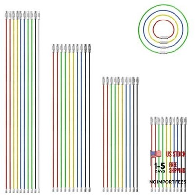 100 PCS Wire Keychain Cable, 2 MM Thick Stainless Steel Wire Key Ring,