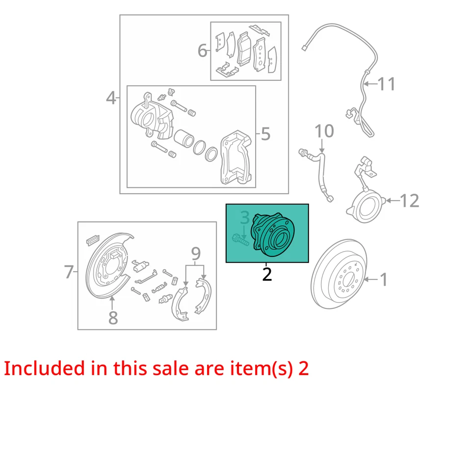 Buje trasero tracción delantera compatible con 07-16 SANTA FE 9824612 Foto 4 de 4