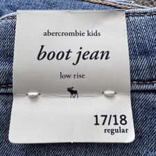 Abercrombie Kids Girls 17/18 Low Rise Boot Jean Studded Fashion Trendy Winter