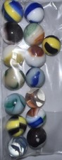 15 Super Nice Old Vintage Marbles, 13.5mm r- Collectibles
