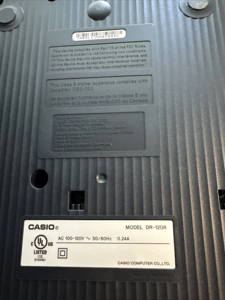CASIO DR-120R Printing Calculator, Black 12 Digit Calculator Tested Works - Image 3 of 3