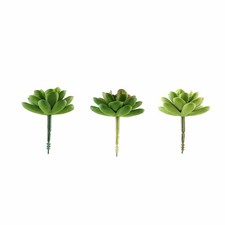 Set of 3 3" tall Assorted Faux Succulent Picks Sprays Stems Wedding Decorations