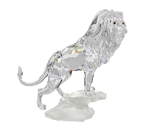 Swarovski Figurine: 269377 Lion Standing on a Rock | Mint with Box