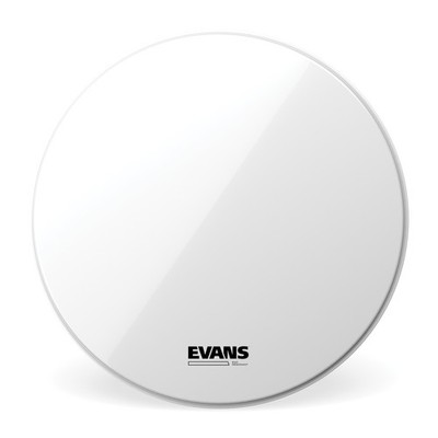 Evans EQ3 Resonant Smooth White Bass Drum Head, No Port, 20 Inch